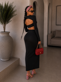Completo top gonna e coprispalla nero - R.a. Boutique