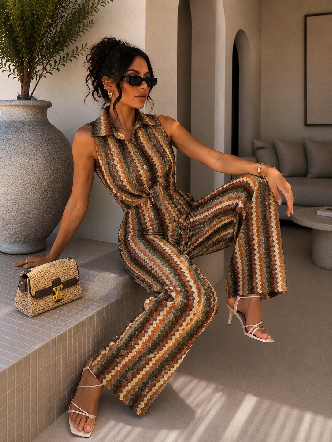 Completo Zig Zag Summer Chic - R.a. Boutique