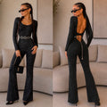 Tuta push up nero lurex - R.a. Boutique