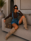 Salopette in jeans corta - R.a. Boutique
