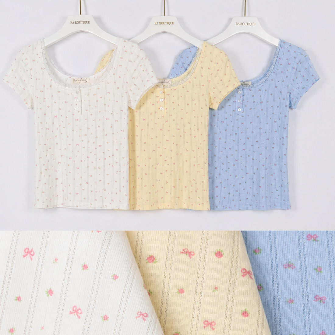 Top Romantic Chic Fiorellini e fiocchi - R.a. Boutique