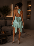 Abito satin con fiocco sul retro - R.a. Boutique