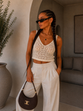 Top crochet con scollo a V - R.a. Boutique
