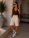 Short Bermuda stripe chic Summer - R.a. Boutique