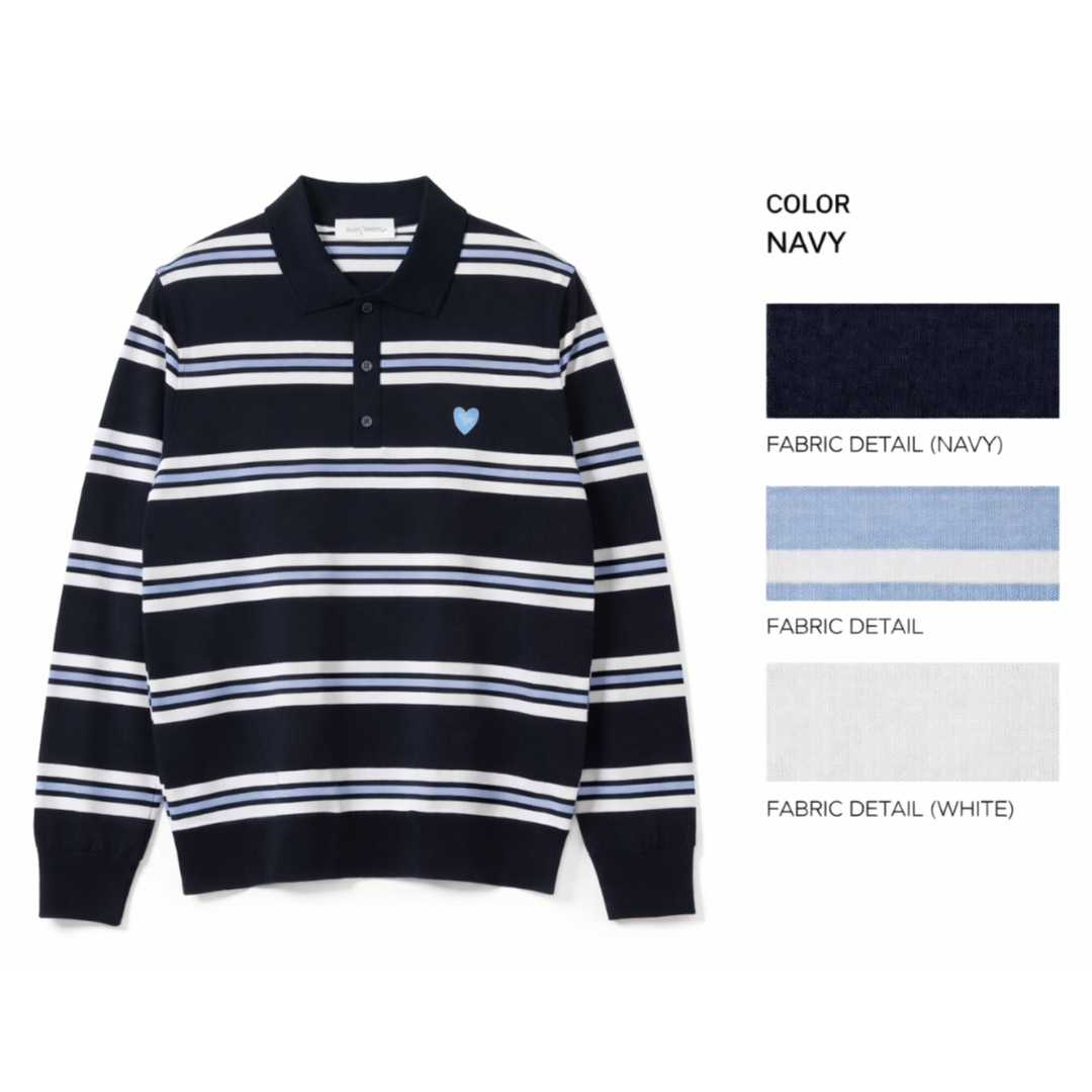 Polo primaverile a righe con cuore - R.a. Boutique
