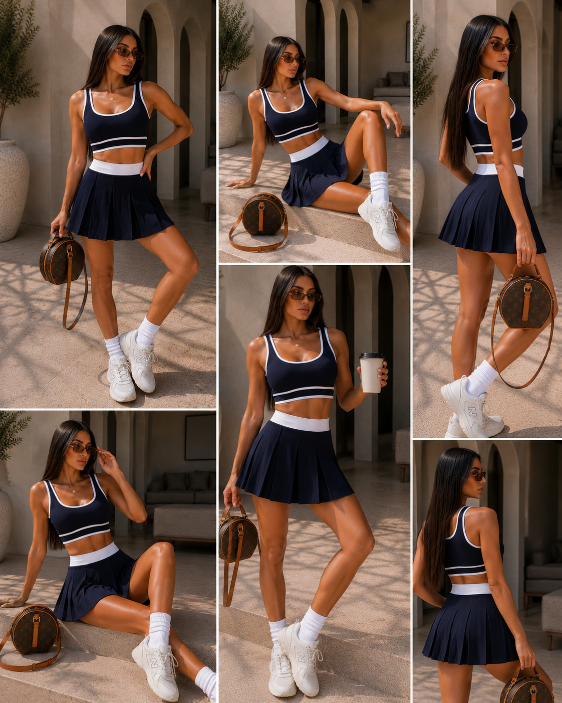 Completo top e gonna stile tennis - R.a. Boutique