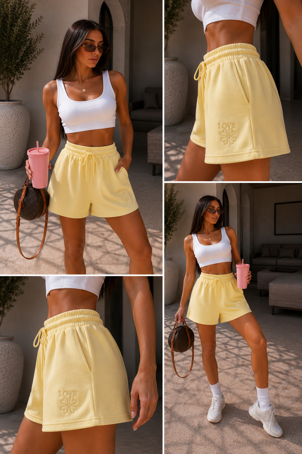 Short con scritta Love - R.a. Boutique