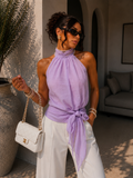 Top halter donna effetto chiffon - R.a. Boutique