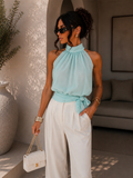 Top halter donna effetto chiffon - R.a. Boutique