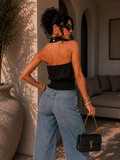 Top halter donna effetto chiffon - R.a. Boutique