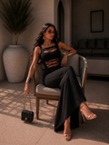 Abito lungo lacci nero - R.a. Boutique