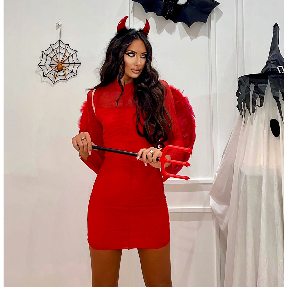 Cerchietto con corna rosse ( Diavolo Halloween) - R.a. Boutique 