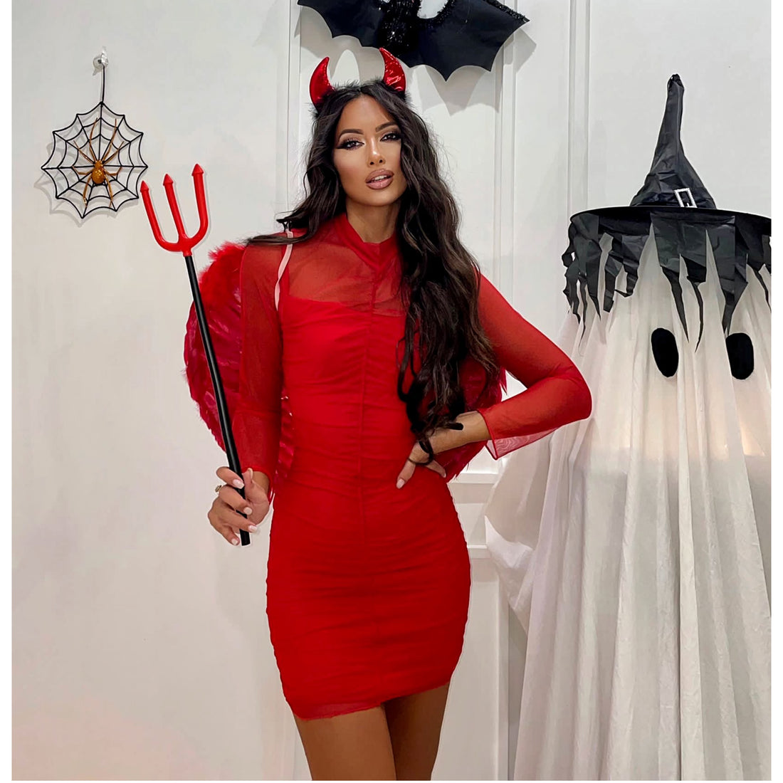 Cerchietto con corna rosse ( Diavolo Halloween) - R.a. Boutique 