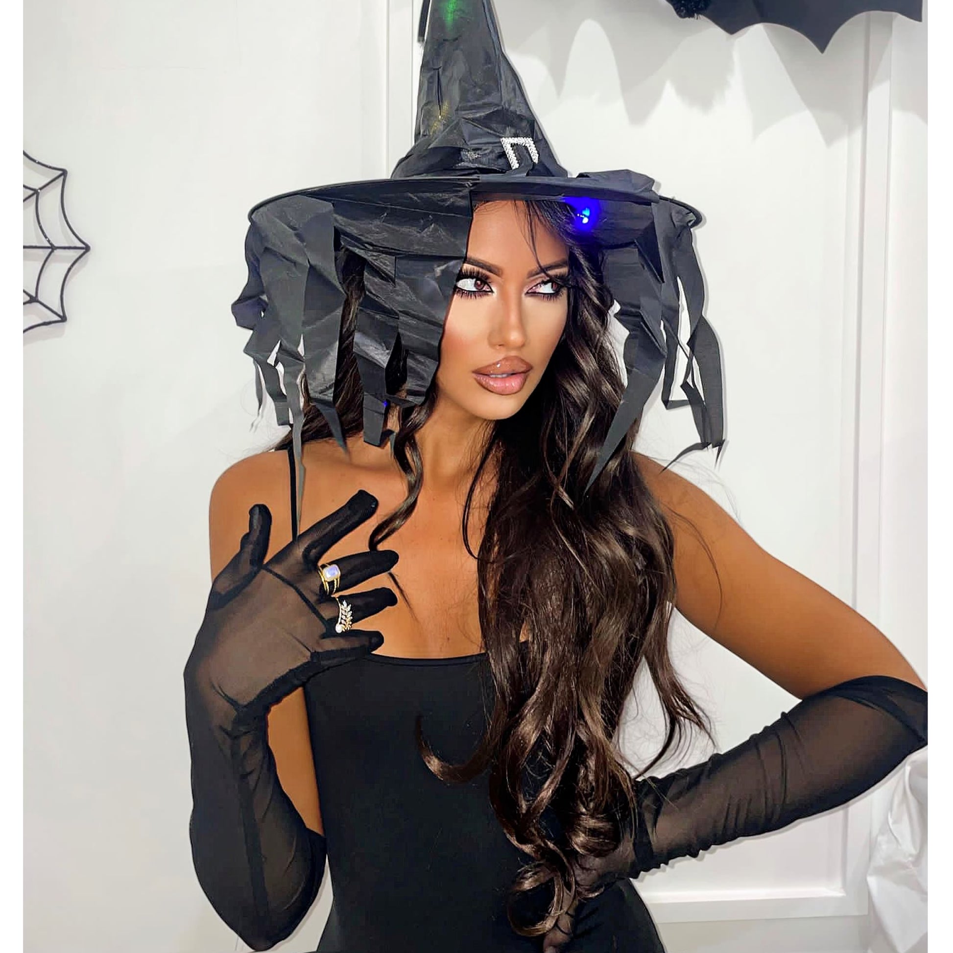 Guanti velati nero - R.a. Boutique 