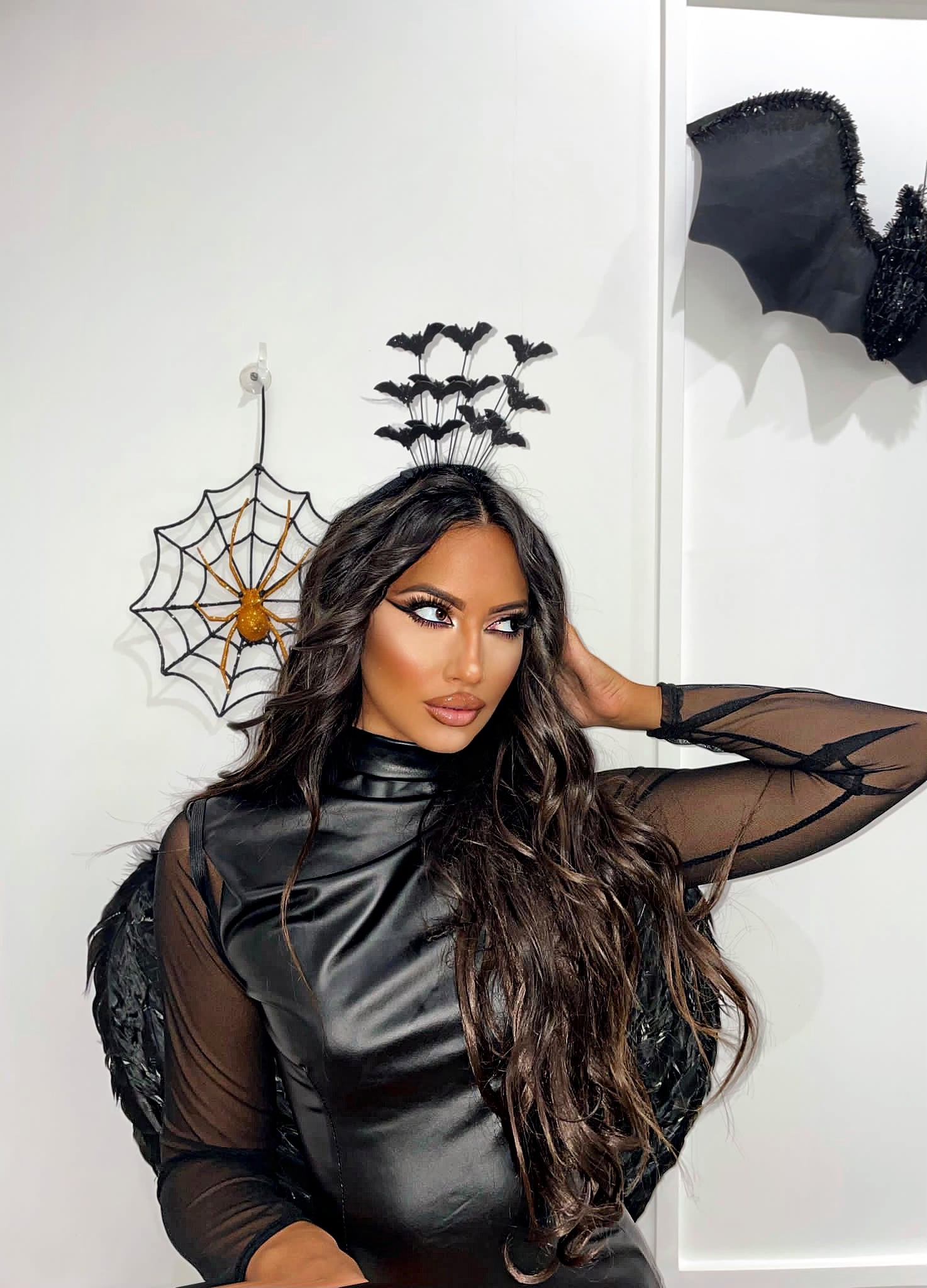 Abito in ecopelle con zip (Bat Girl) - R.a. Boutique 