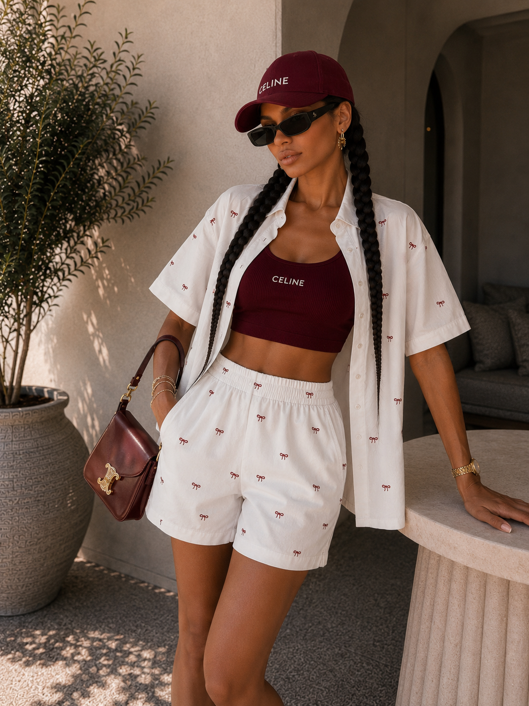 Completo con fiocchetti short e camicia - R.a. Boutique