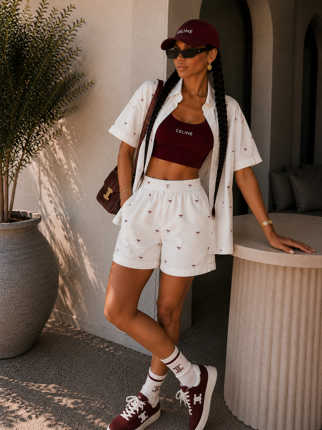 Completo con fiocchetti short e camicia - R.a. Boutique