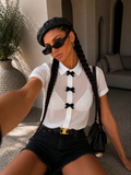 Camicia con fiocchi decorativi - R.a. Boutique