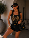 Top animalier con bottoncini - R.a. Boutique