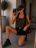 Top animalier con bottoncini - R.a. Boutique