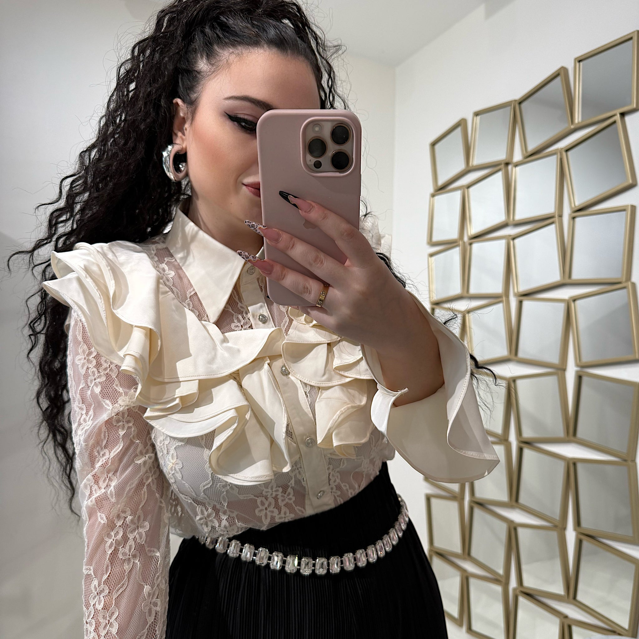 Cintura con strass - R.a. Boutique