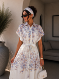 Abito chemisier floreale con cintura - R.a. Boutique