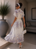 Abito chemisier floreale con cintura - R.a. Boutique
