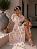 Abito chemisier floreale con cintura - R.a. Boutique