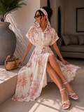 Abito chemisier floreale con cintura - R.a. Boutique