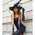 Cappello nero con piume (Strega Halloween) - R.a. Boutique 