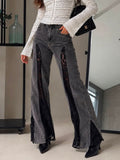 Jeans Lace Split Black - R.a. Boutique