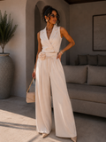 Set pantalone e smanicato cipria - R.a. Boutique