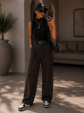 Pantalone choco con cintura - R.a. Boutique
