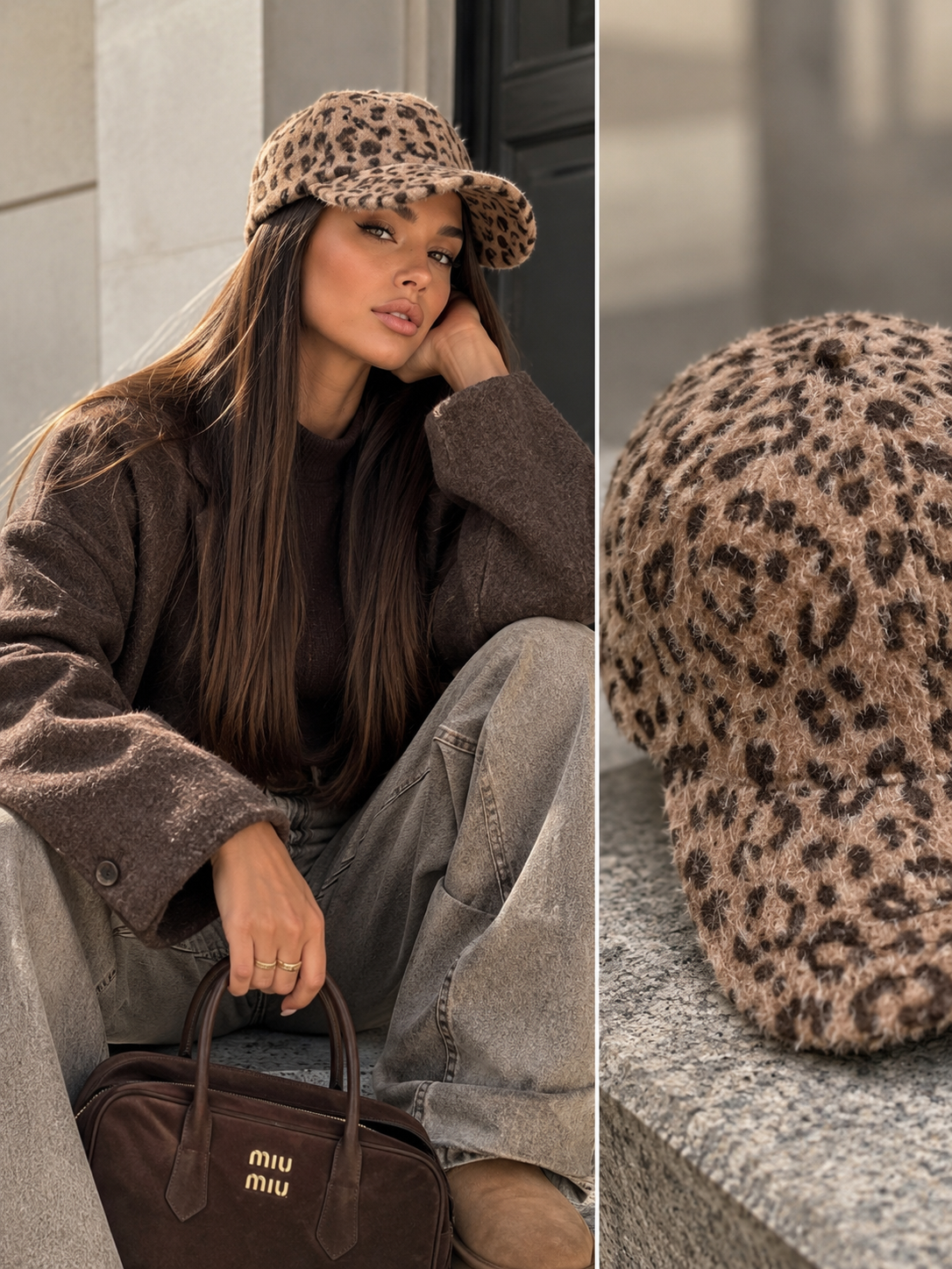 Cappello animalier beige - R.a. Boutique