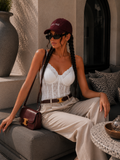 Body in pizzo con coppe e bretelle - R.a. Boutique