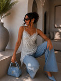 Top in pizzo floreale con bretelle - R.a. Boutique