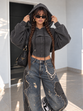 Felpa 2 Pezzi con Canotta e Top Corto con Cappuccio - R.a. Boutique