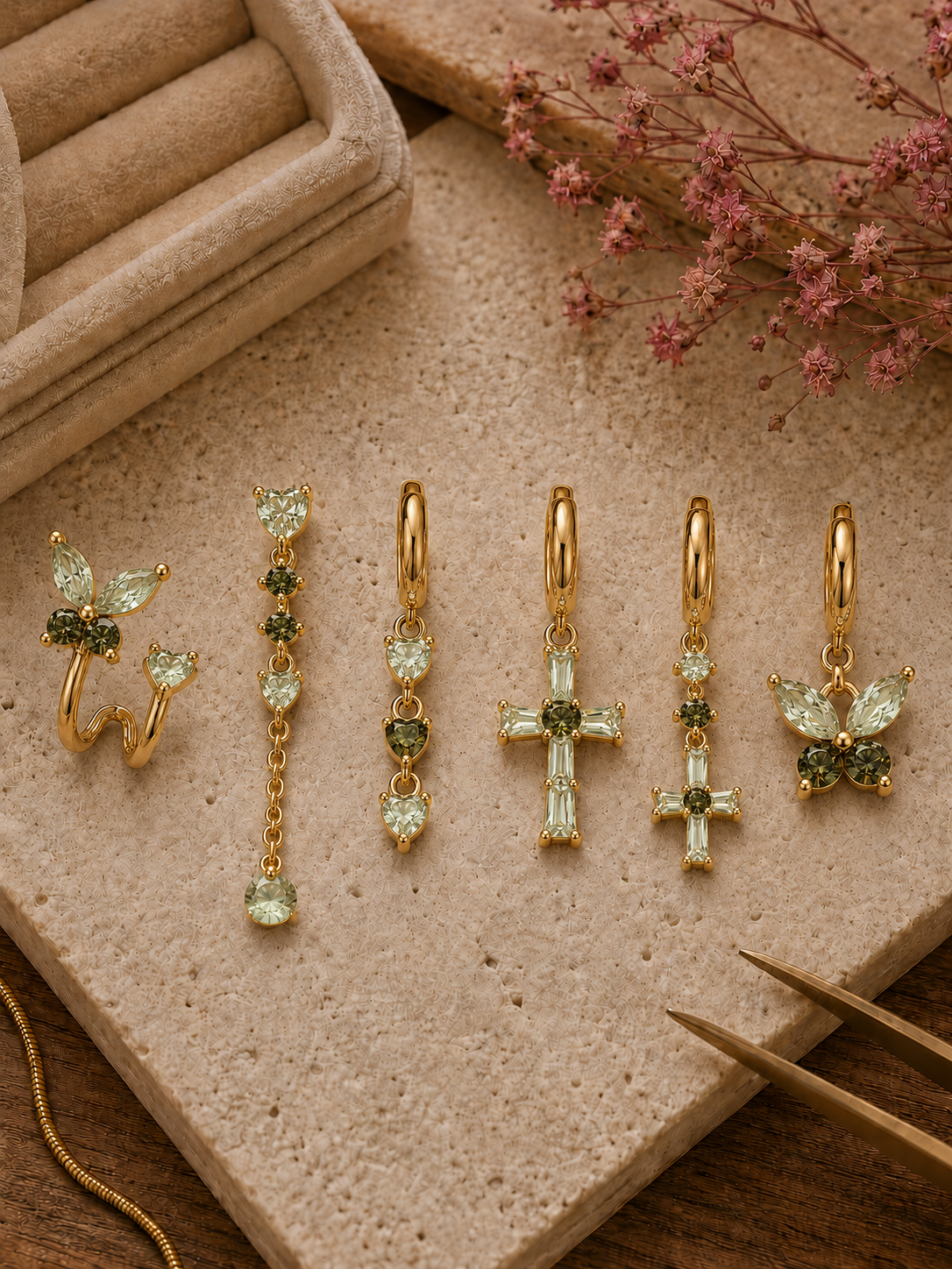 Set 6 orecchini crystal - R.a. Boutique