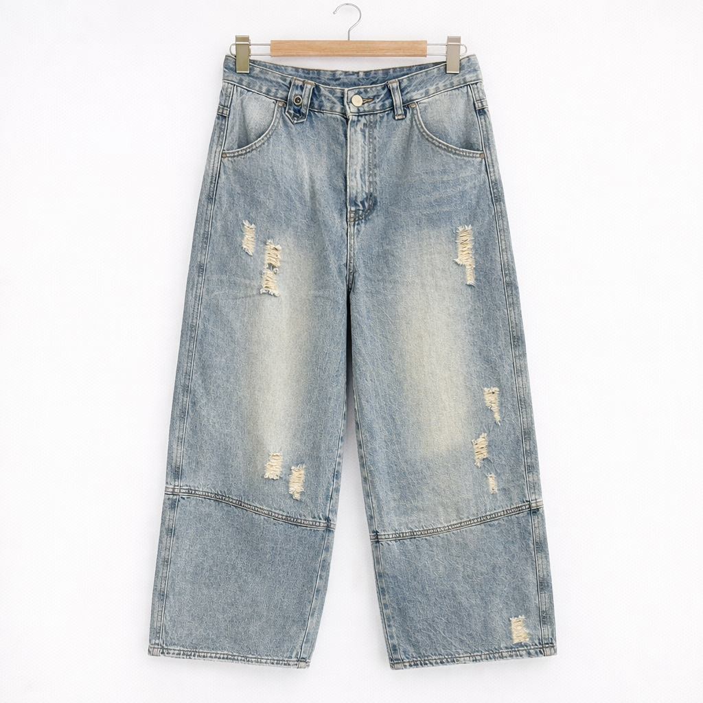 Jeans wide leg Destroyed Vintage - R.a. Boutique