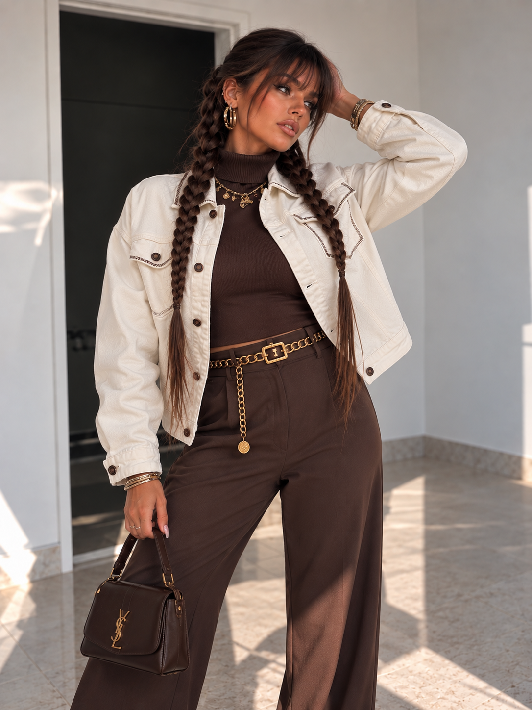 Giacca Essential White Denim - R.a. Boutique