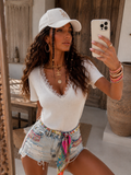 Maglia con inserti in pizzo - R.a. Boutique