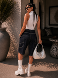 Bermuda Denim borchie Street - R.a. Boutique