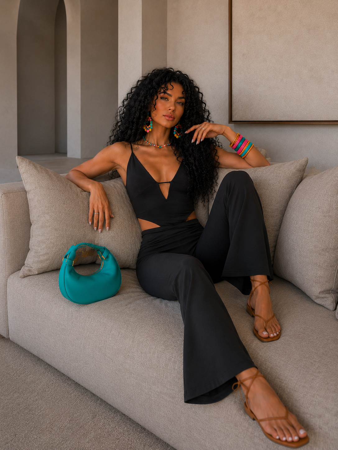Tuta sensual chic nero - R.a. Boutique