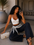 Jeans con bandana in pizzo - R.a. Boutique