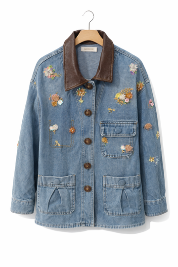 Garden Chic Denim Jacket - R.a. Boutique