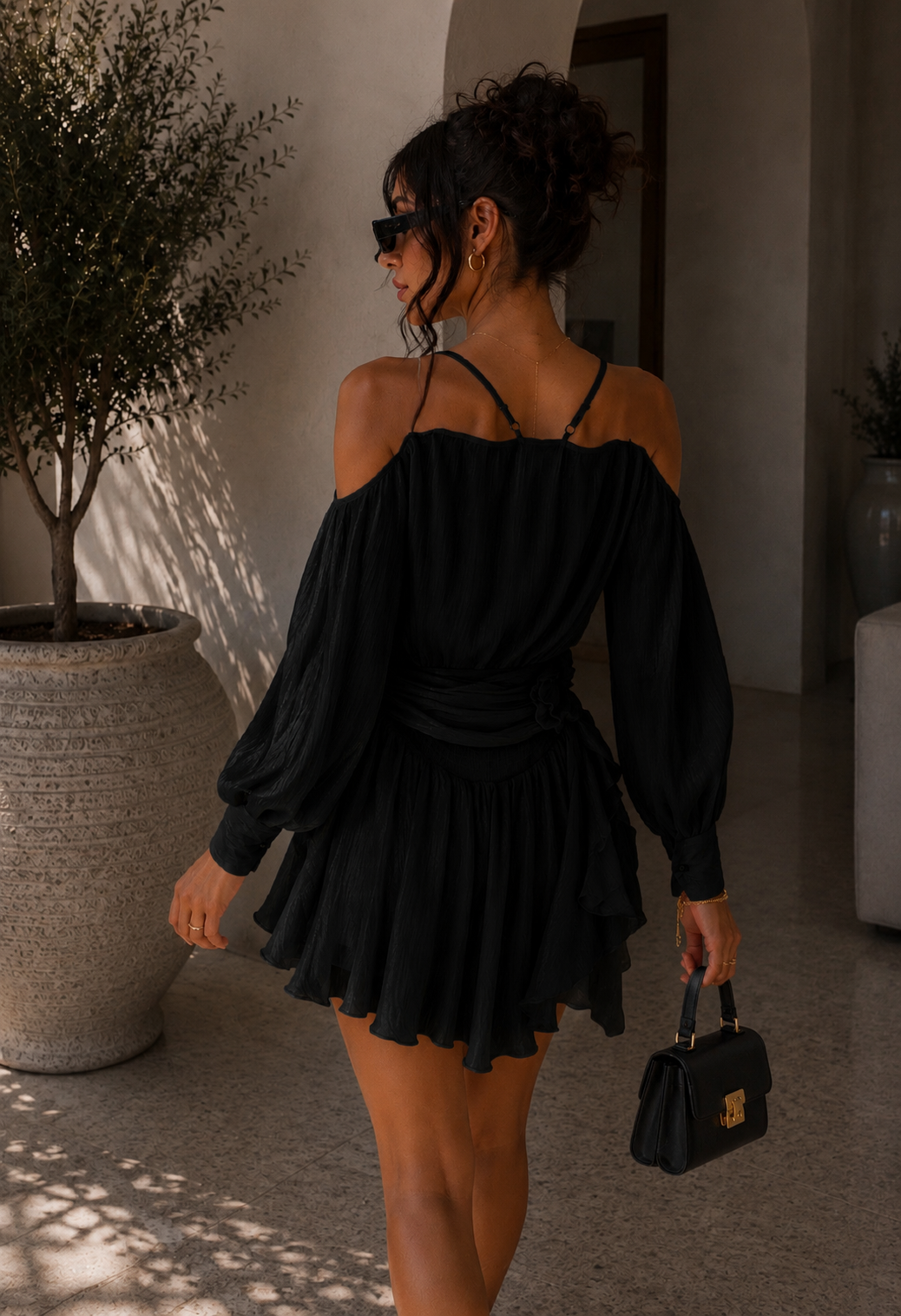 Abito Romantic Rouches Flower - R.a. Boutique