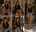 Top Ribbed Romantic Flower - R.a. Boutique