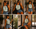 Top Ribbed Romantic Flower - R.a. Boutique