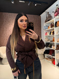 Giacca basic incrocio e fiocco - R.a. Boutique