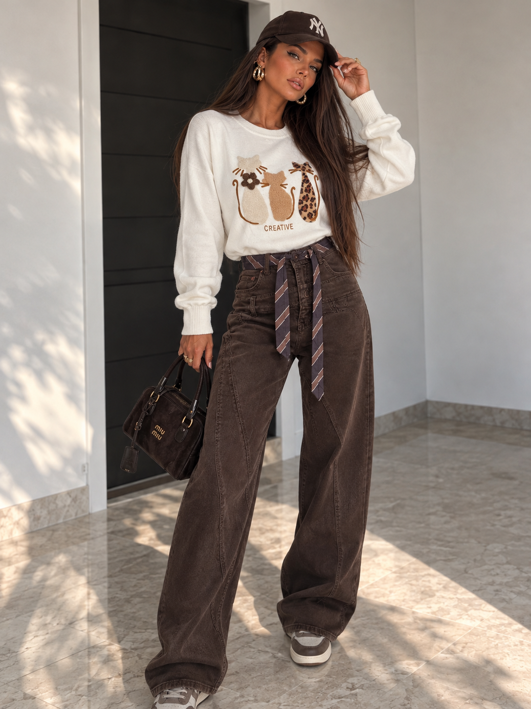 Jeans Oxford Tie con cintura - R.a. Boutique